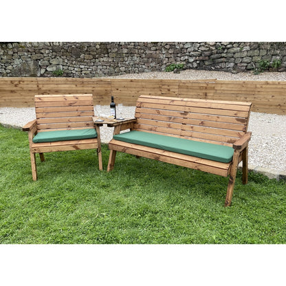 Garden Tete a Tete by Charles Taylor - 1 Bench 1 Grand Chair Angled Tray