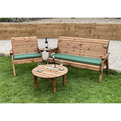 Garden Tete a Tete by Charles Taylor - 1 Long Bench 1 Grand Chair Angled Tray Round Coffee Table