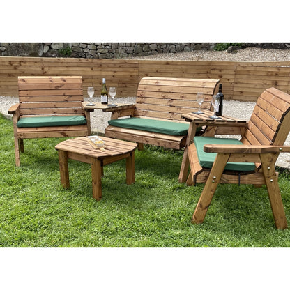 Garden Furniture Set by Charles Taylor - 1 Bench 2 Chair 2 Angled Tray Curved Coffee Table