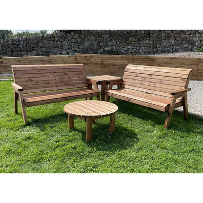 Garden Furniture Set by Charles Taylor - 2 Large Bench Square Tray Round Coffee Table