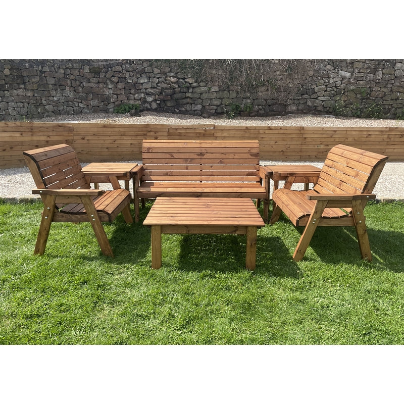 Garden Furniture Set by Charles Taylor - 3 Bench 2 Square Tray Square Coffee Table