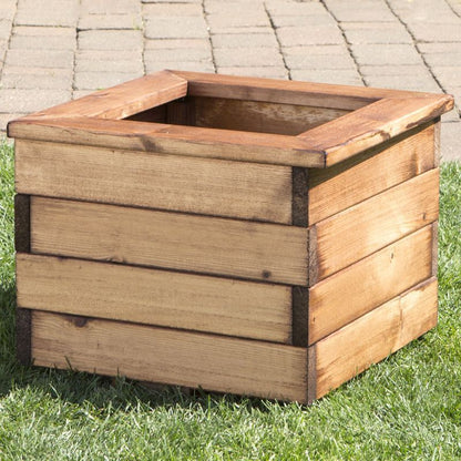 Small Square Scandinavian Redwood Garden Planter