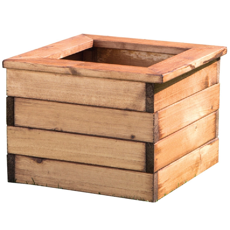 Small Square Scandinavian Redwood Garden Planter