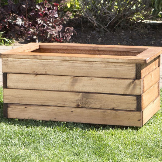 Small Scandinavian Redwood Garden Planter Trough