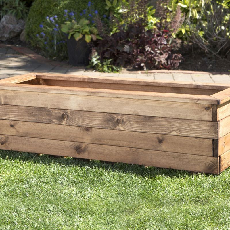 Large Scandinavian Redwood Garden Planter Trough