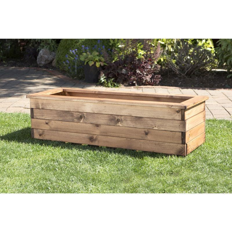 Large Scandinavian Redwood Garden Planter Trough