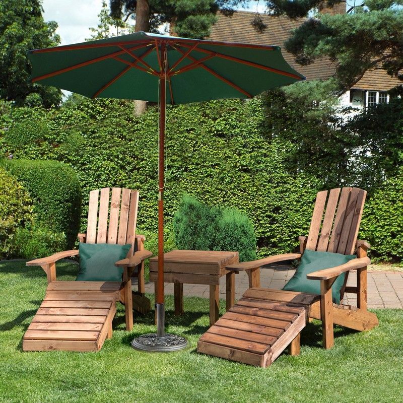 Scandinavian Redwood Garden Relaxer Set by Charles Taylor - 2 Seats