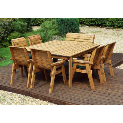 Charles Taylor 8 Seat Deluxe Scandinavian Redwood Square Combi Garden Furniture