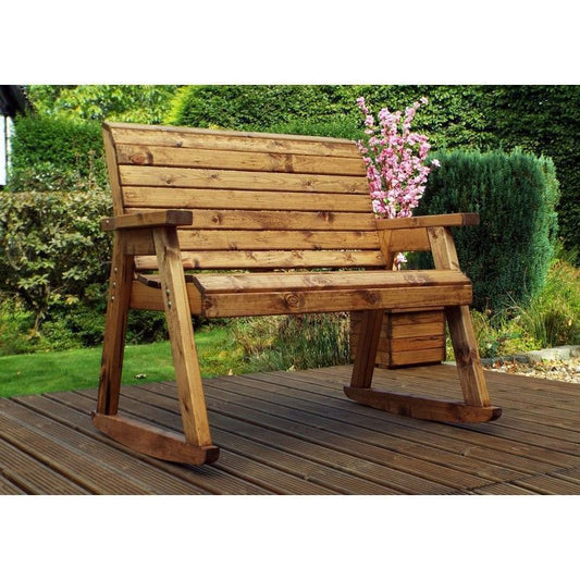 Scandinavian Redwood Garden Bench by Charles Taylor - 2 Seat