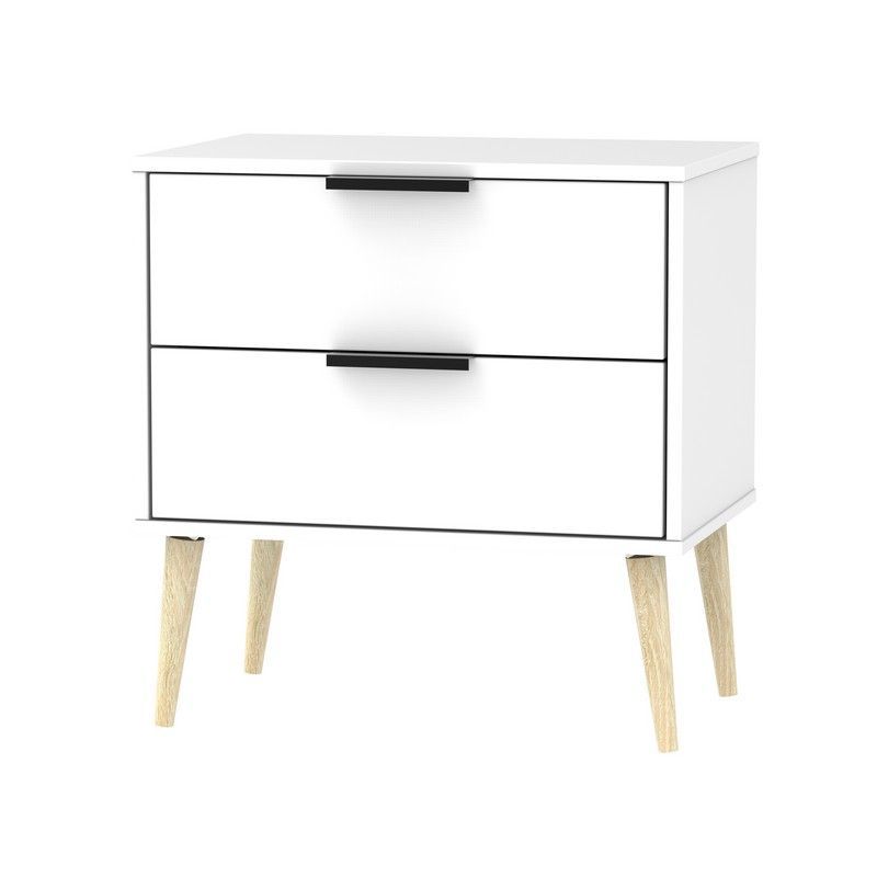 Drayton Chest of Drawers White 2 Drawers