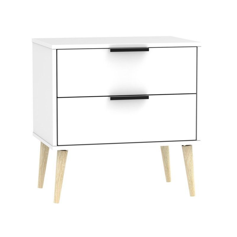 Drayton Chest of Drawers White 2 Drawers