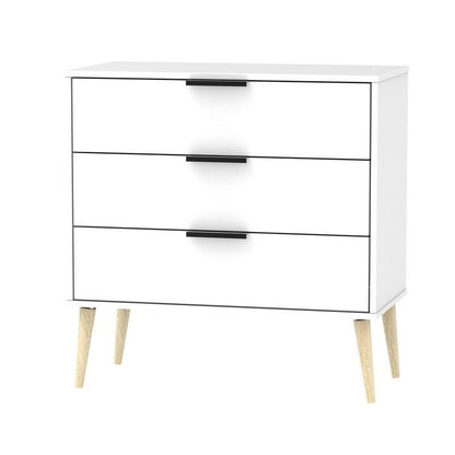 Drayton Chest of Drawers White 3 Drawers