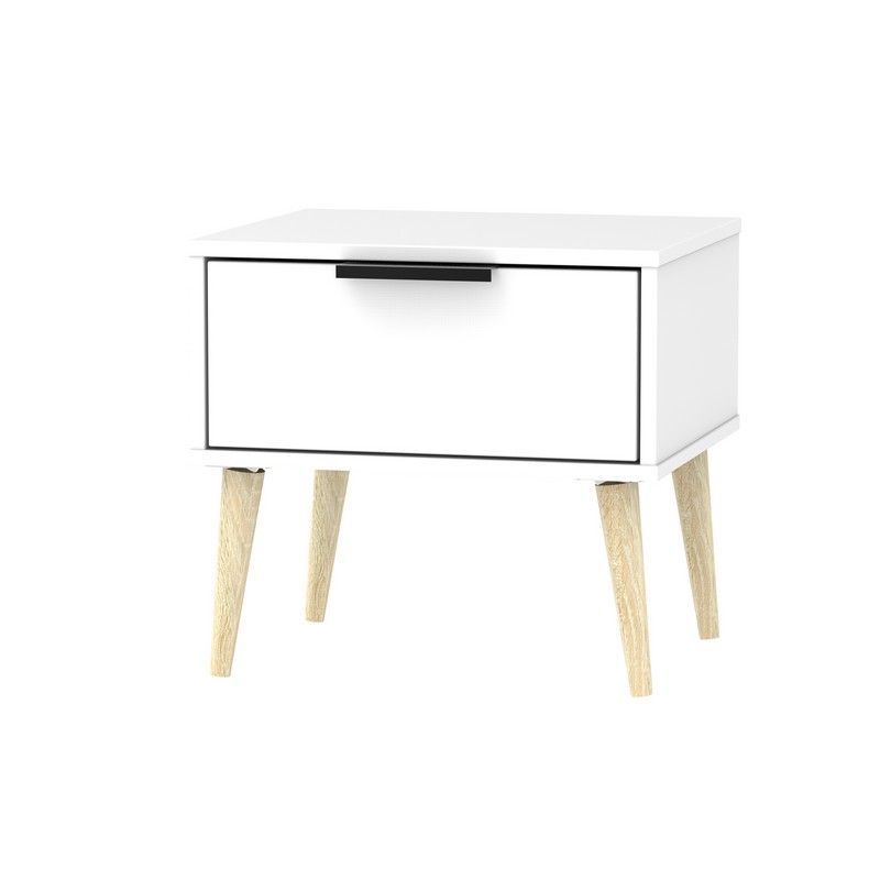 Drayton Side Table White 1 Drawer