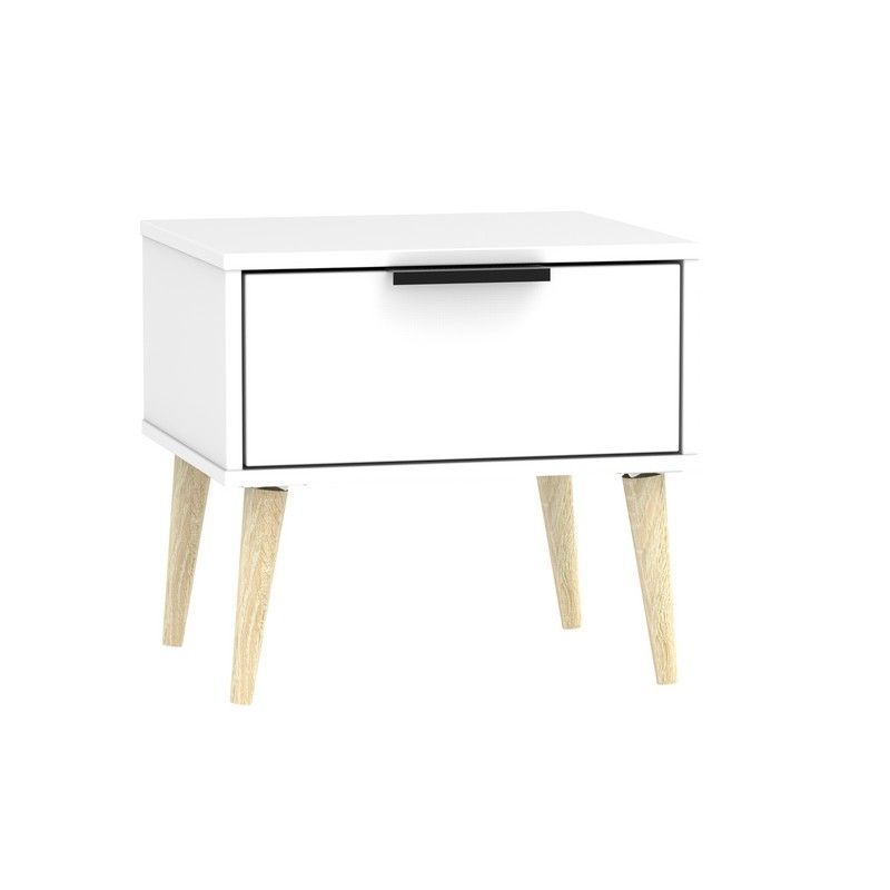 Drayton Side Table White 1 Drawer