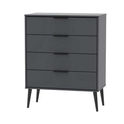 Drayton Chest of Drawers Black 4 Drawers