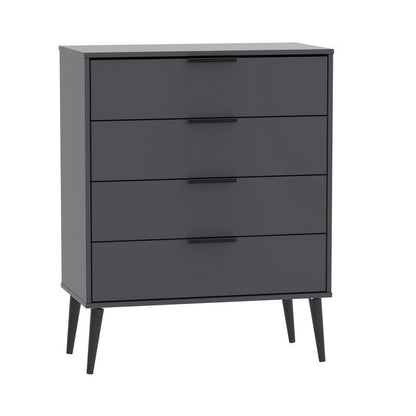 Drayton Chest of Drawers Black 4 Drawers