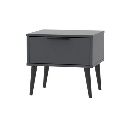 Drayton Side Table Black 1 Drawer