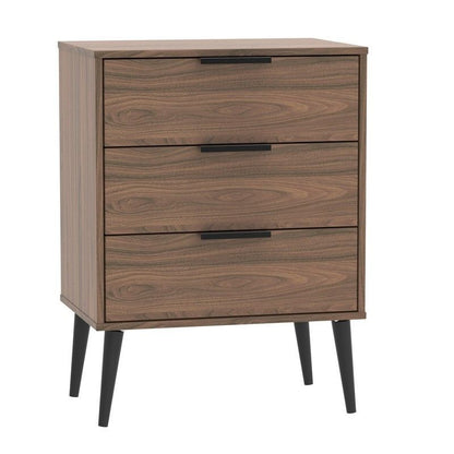 Drayton Midi Chest of Drawers Brown 3 Drawers