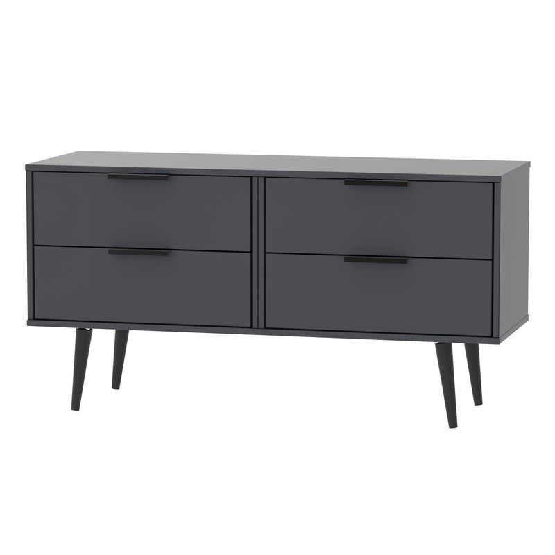 Drayton Large Chest of Drawers Black 4 Drawers