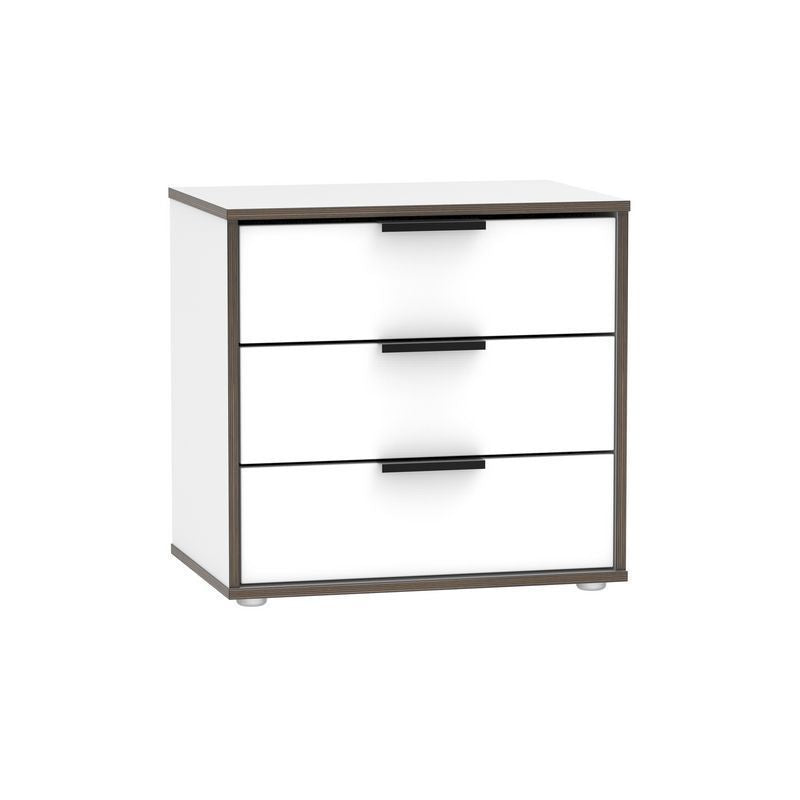 Drayton Chest of Drawers Natural & White 3 Drawers