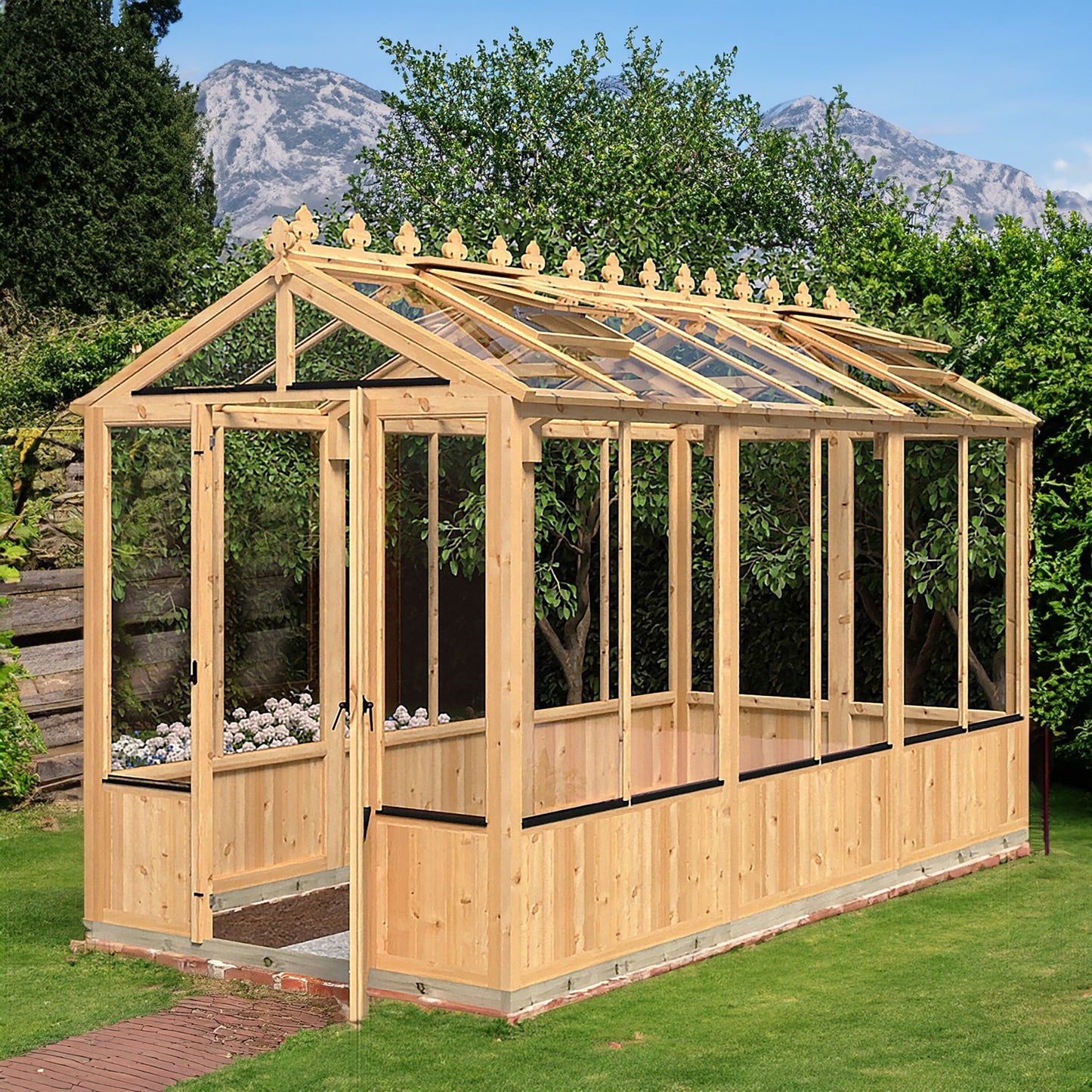 Shire Holkham 11' 8" x 6' 2" Apex Greenhouse - Premium Coated