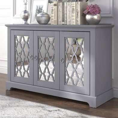 Honiton Large Sideboard Grey 3 Doors 2 Shelves