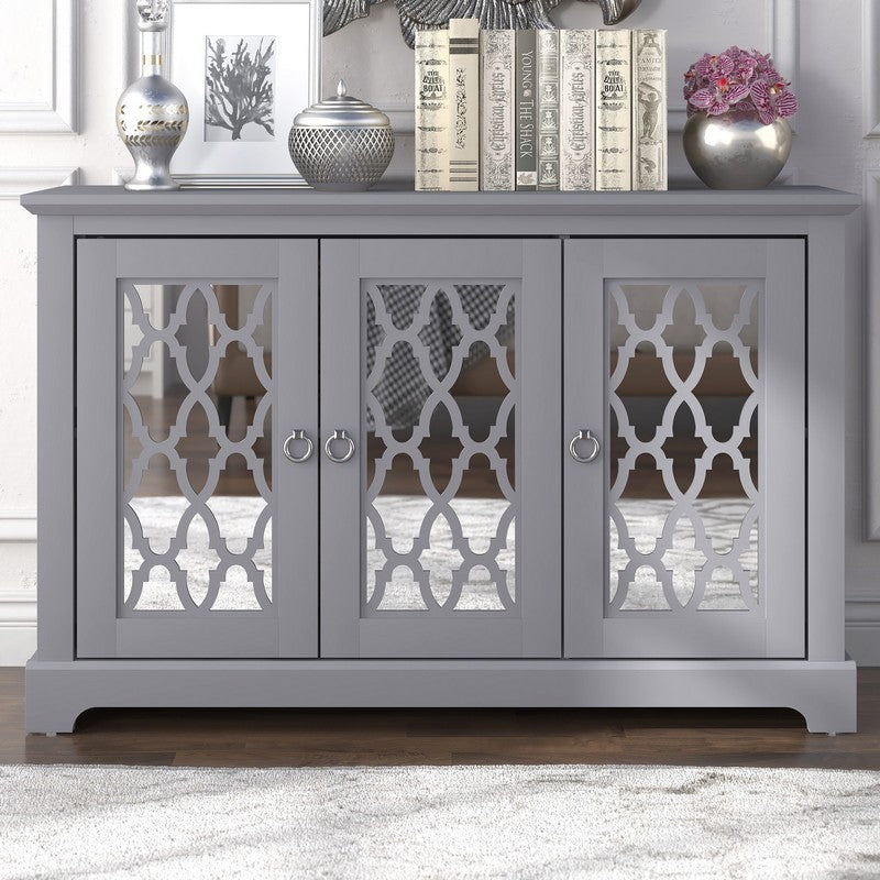 Honiton Large Sideboard Grey 3 Doors 2 Shelves