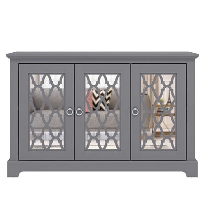 Honiton Large Sideboard Grey 3 Doors 2 Shelves