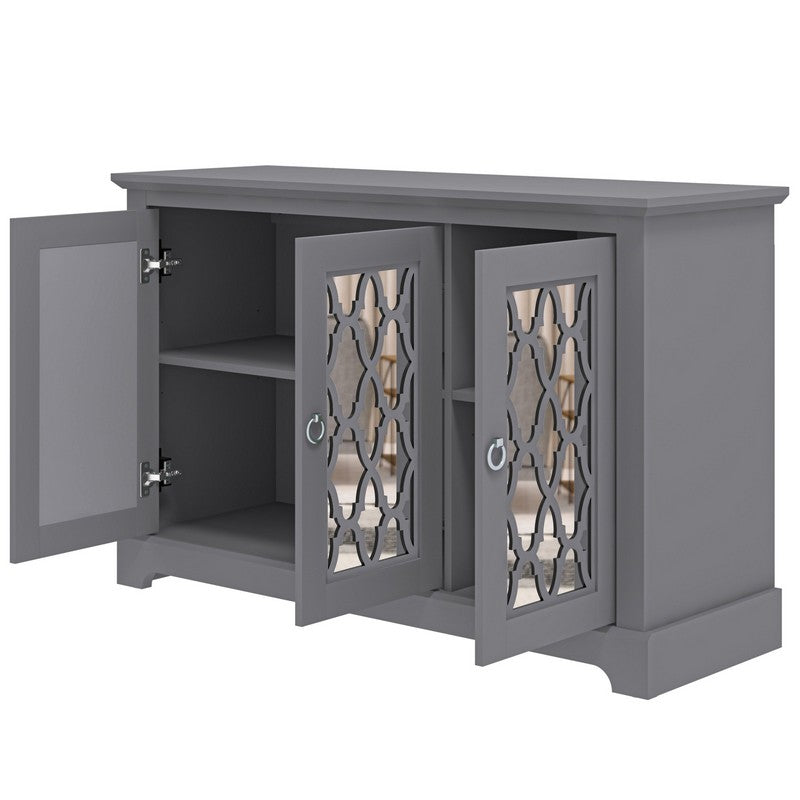 Honiton Large Sideboard Grey 3 Doors 2 Shelves