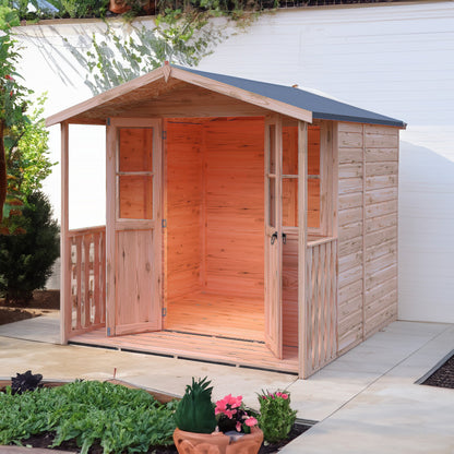 Shire Houghton 6' 8" x 7' 4" Apex Summerhouse - Premium Dip Treated Shiplap