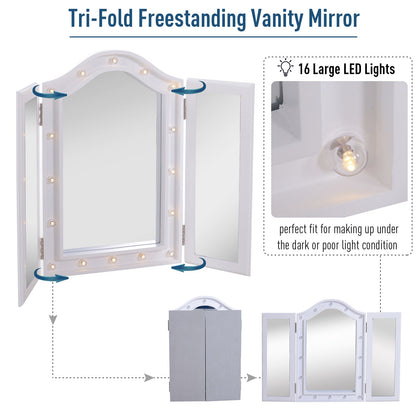 Trifold Freestanding Mirror