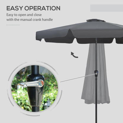 2.7m Patio Parasol Garden Umbrellas Outdoor Sun Shade Table Umbrella with Tilt