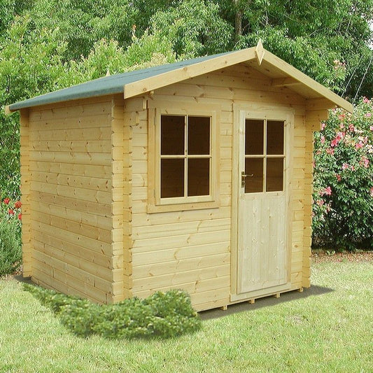 Shire Herewood 11' 9" x 9' 9" Apex Log Cabin - Premium 44mm Cladding Tongue & Groove