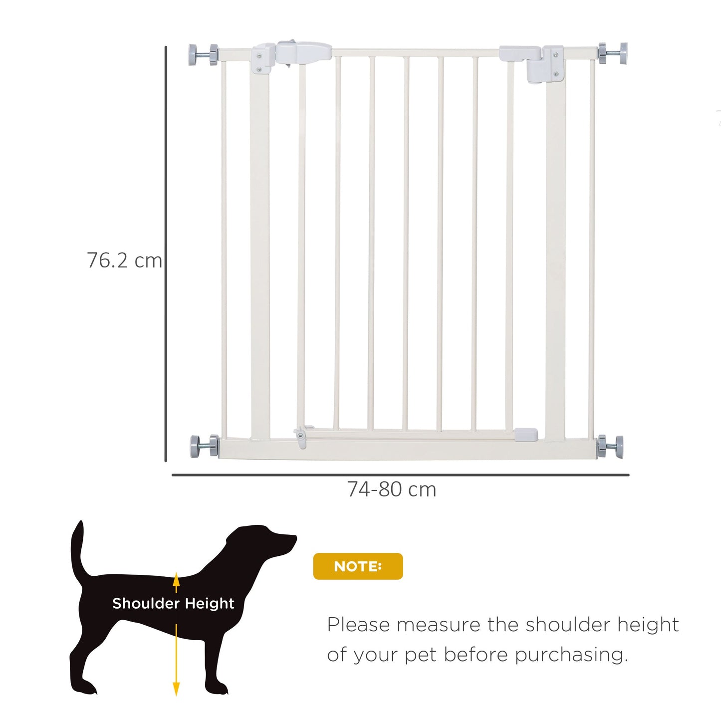 PawHut Pressure Fit Safety Gate