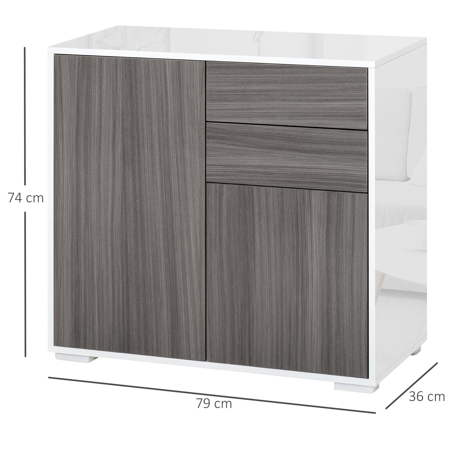 High Gloss Frame Sideboard