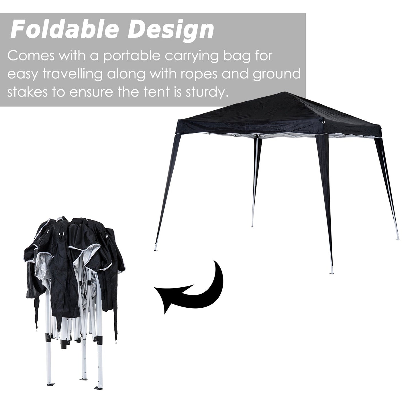 Outsunny Slant Leg Pop Up Gazebo with Carry Bag