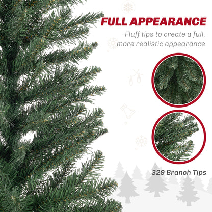 6ft Slim Christmas Tree Artificial -  329 Tips