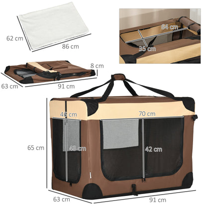 PawHut 91cm Foldable Pet Carrier