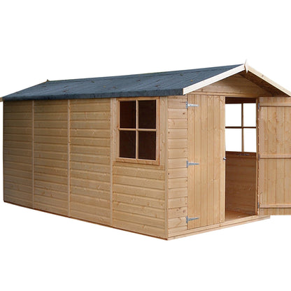 Shire Jersey 7' 1" x 14' 3" Apex Shed - Premium Dip Treated Shiplap