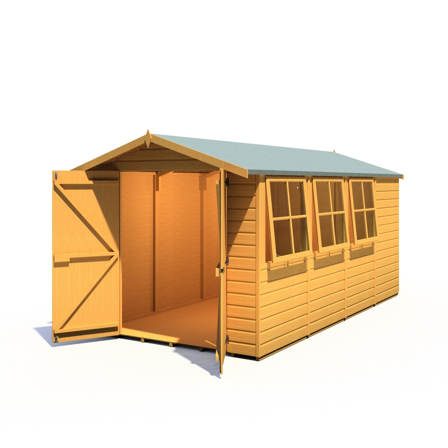 Shire Jersey 7' 1" x 14' 3" Apex Shed - Premium Dip Treated Shiplap