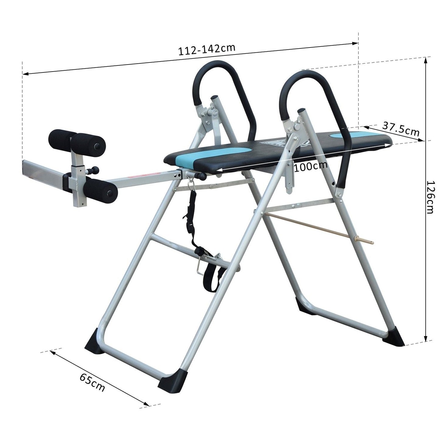 Fitness Workout Bench Gravity Inversion Exercise Bench-Silver