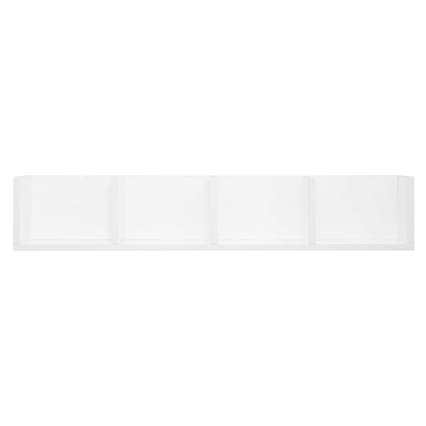 Homcom 95cm Four-Compartment Wall Shelf - White