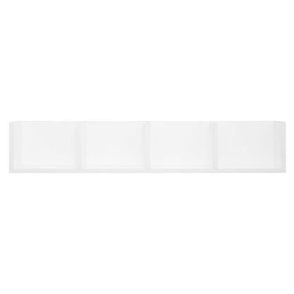 Homcom 95cm Four-Compartment Wall Shelf - White