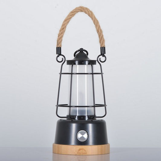 Portable Hemp Rope Rechargable Garden Lantern by WildLand