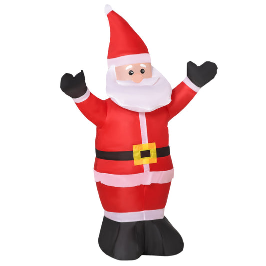 1.2m Inflatable Christmas Santa Claus Xmas Decoration 3 LED Holiday Air Blown Yard Outdoor Décor-Red