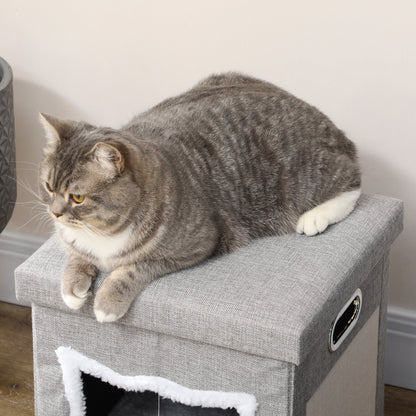 PawHut 2 in 1 Cat Bed Ottoman