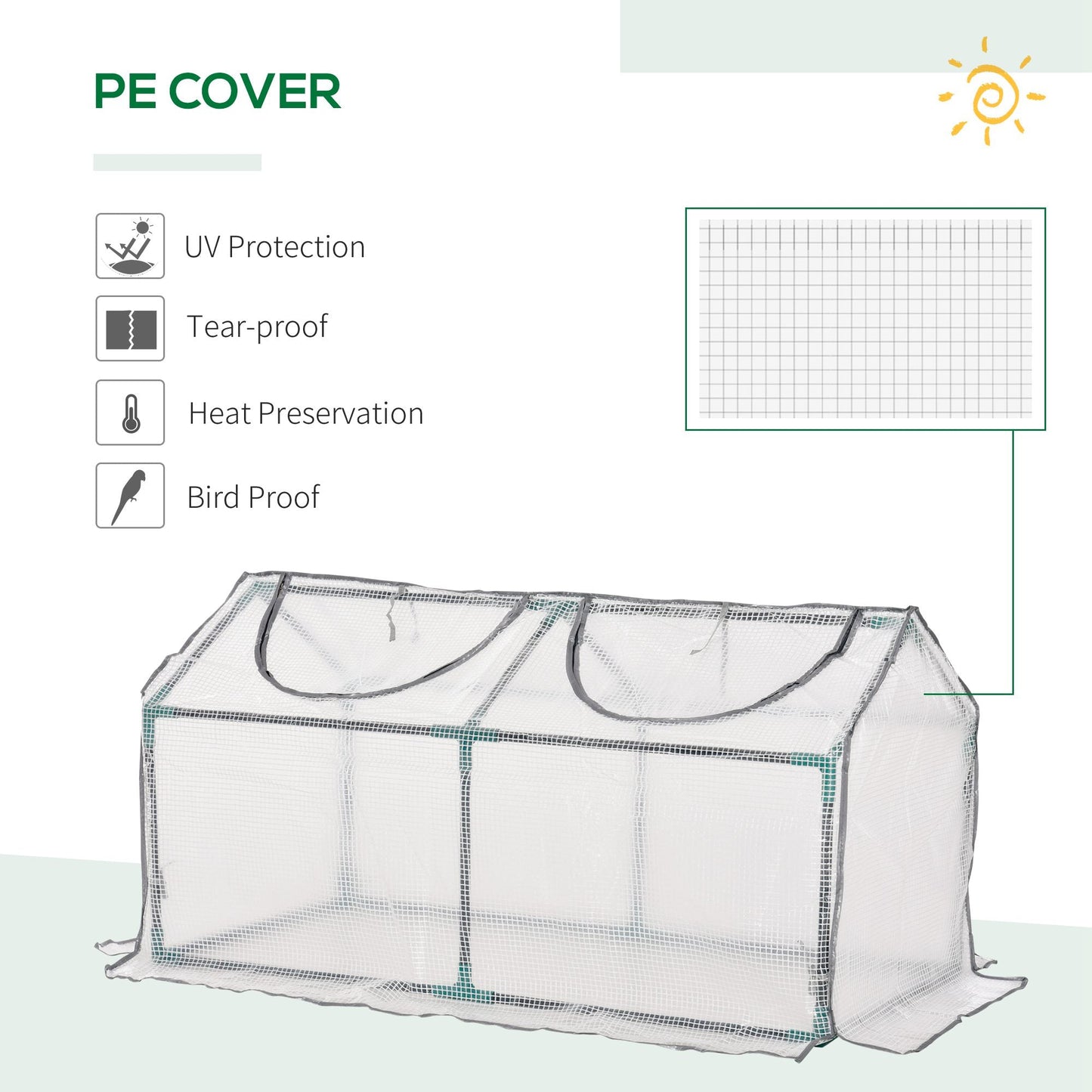 Mini Greenhouse With 2 Windows