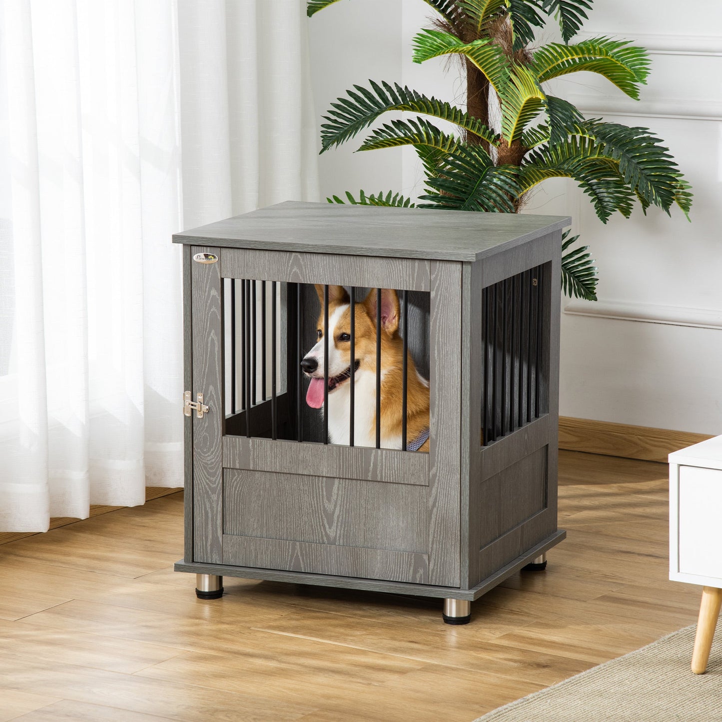 PawHut Dog Crate Furniture End Table