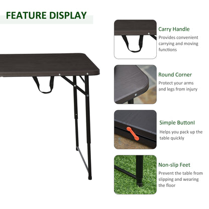 4FT Portable Metal Picnic Table