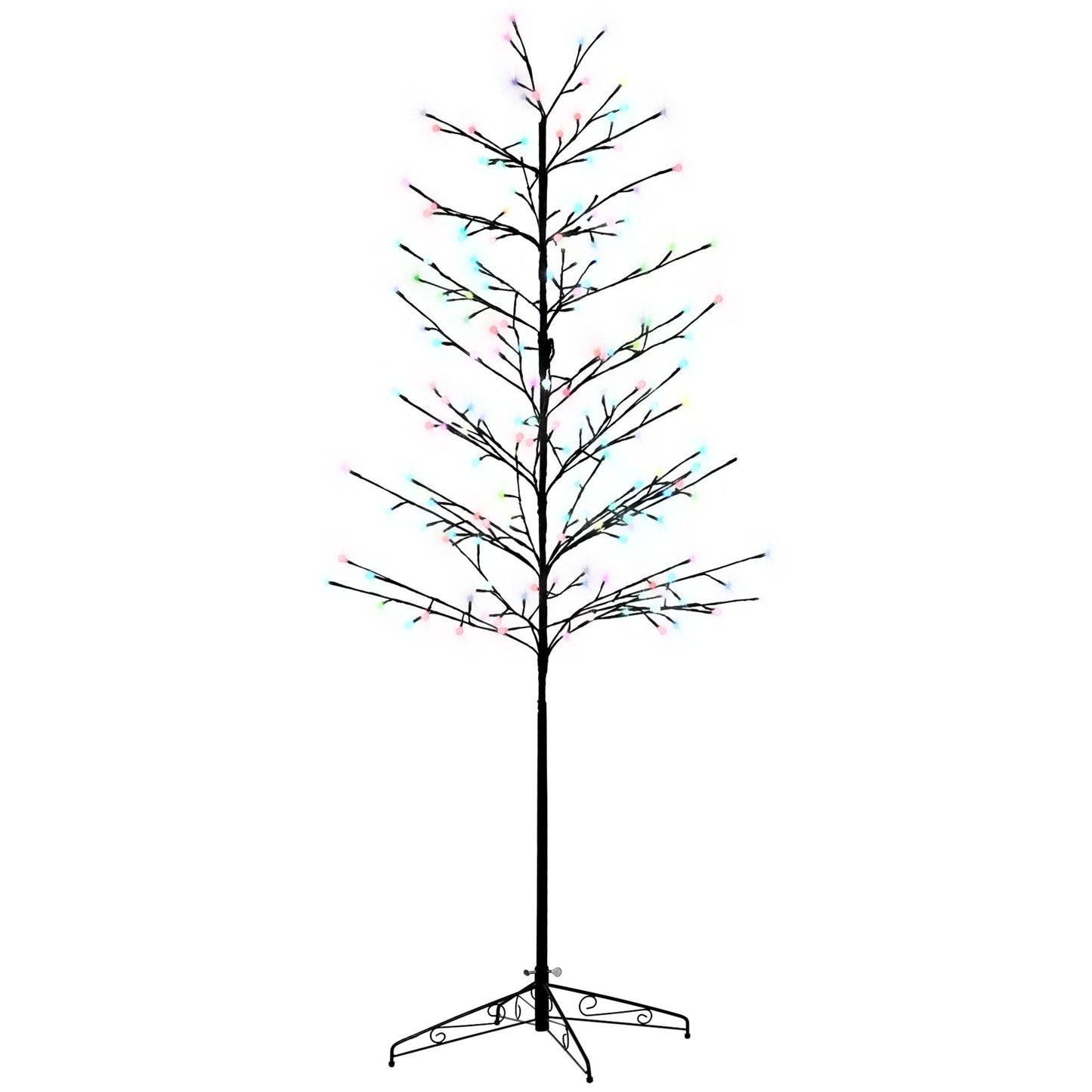 6ft Artificial Tree Light with 180 Colour LED Light for Home Party